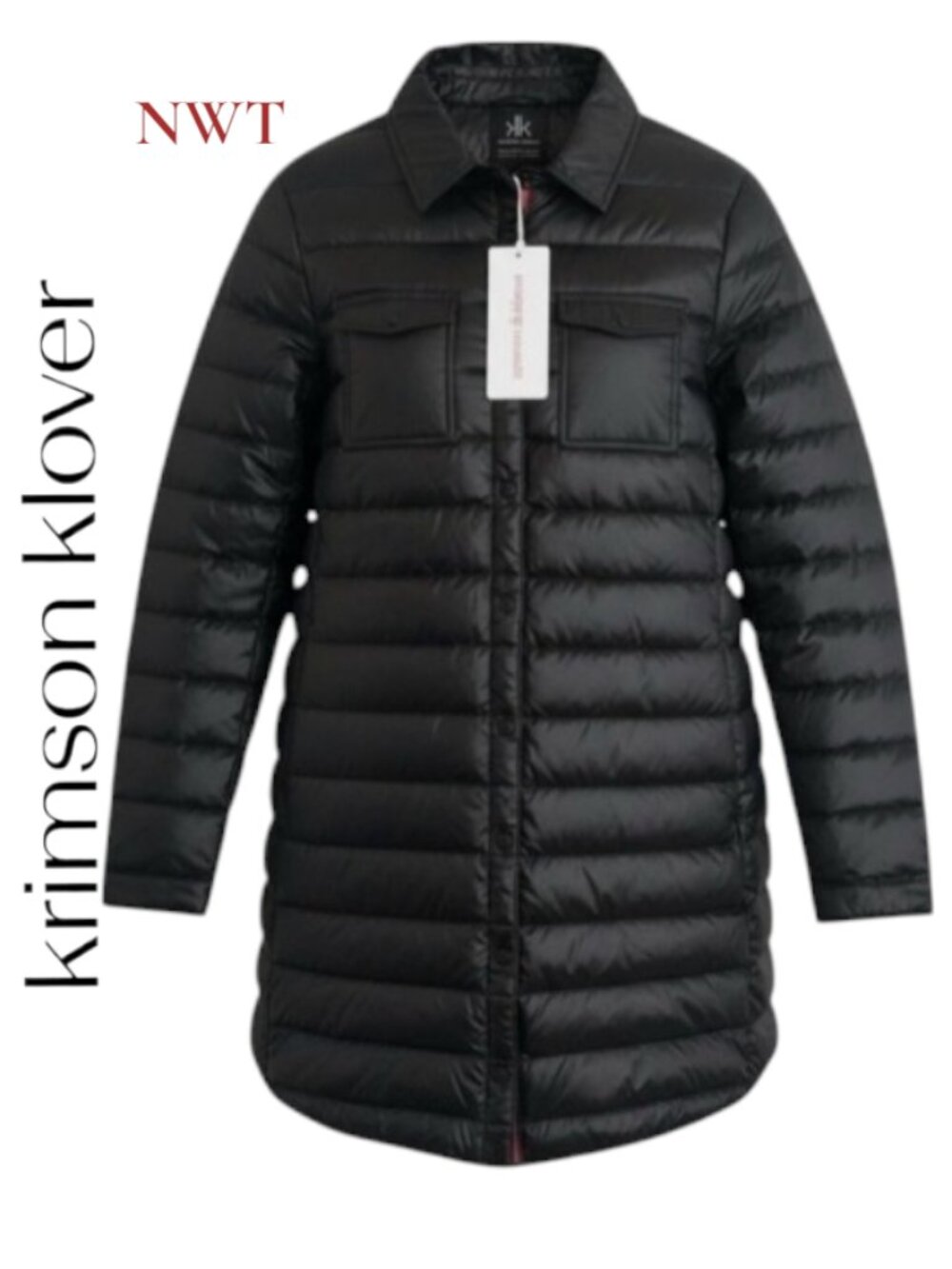 NWT Krimson Klover Black Annie Long Shacket Size Small